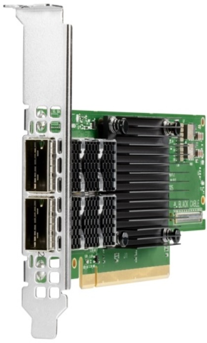 HPE P06251-B21 InfiniBand HDR100/Ethernet 100Gb 2-port QSFP56 PCIe3 x16 MCX653106A-ECAT Adapter