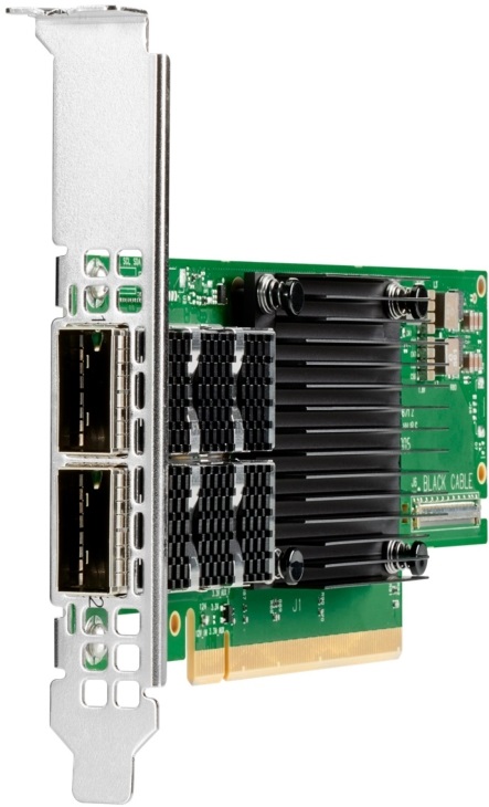 HPE P23666-B21 InfiniBand HDR100/Ethernet 100Gb 2-port QSFP56 PCIe4 x16 MCX653106A-ECAT Adapter