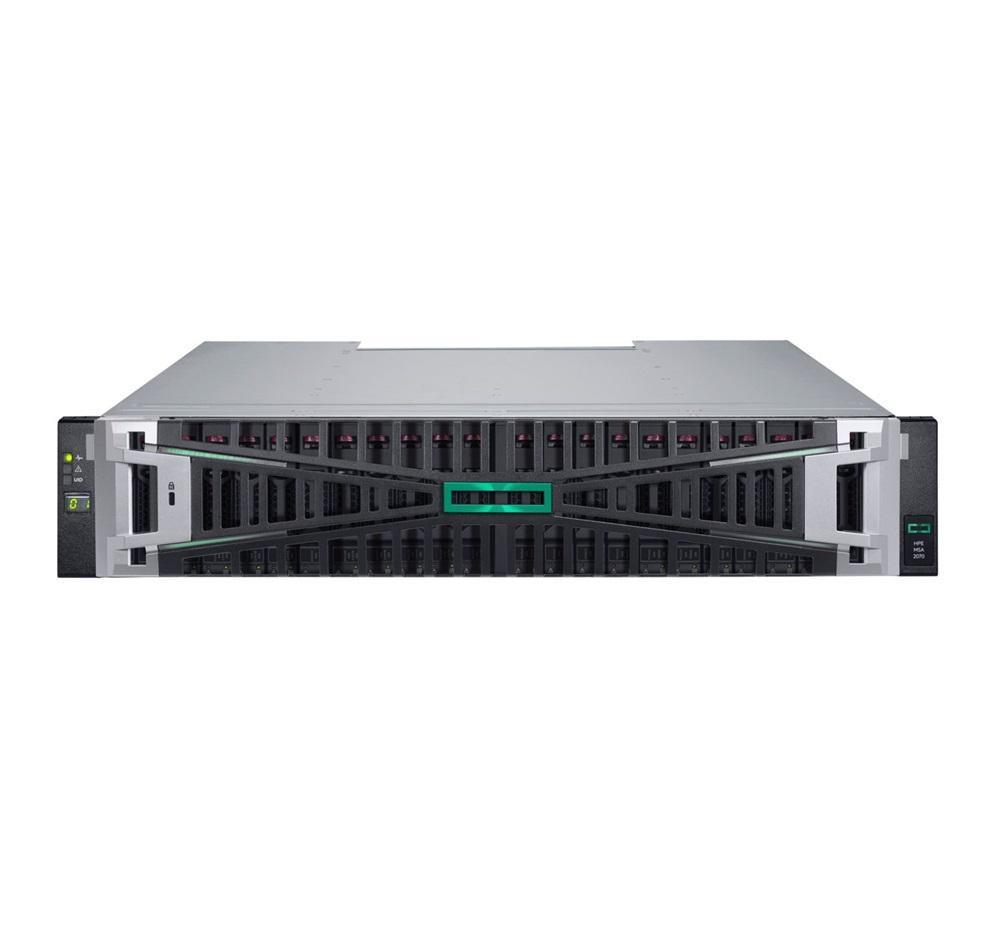 HPE P76571-B25 MSA 2070 SFF 2x10/25GbE iSCSI 4-port Cntrl 12x1.92TB SSD 4x10Gb iSCSI XCVR 23TB Storage Array