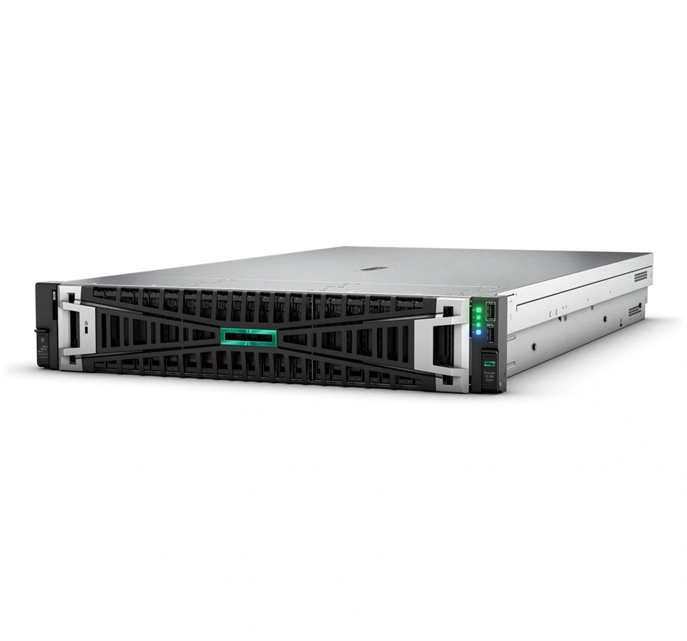 HPE P86703-425 ProLiant DL380 Gen11 4510 2.4GHz 12c 1P 2x32GB-R 8SFF 1x7.68TB NVMe SSD 2x1000W PS EU Server