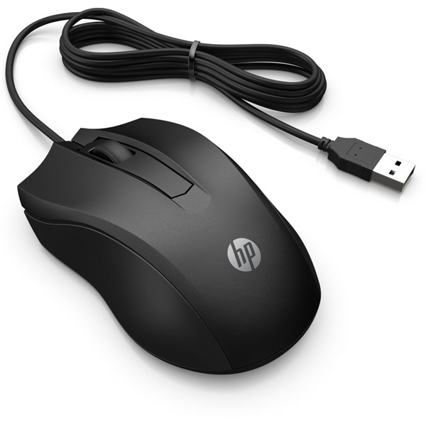 HP 100 vezetékes fekete egér