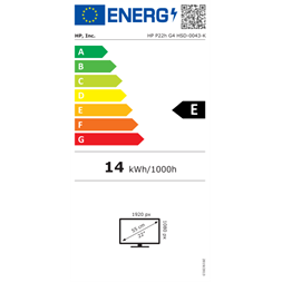 HP 21,5" P22h G4 FHD IPS VGA/HDMI/DP fekete monitor