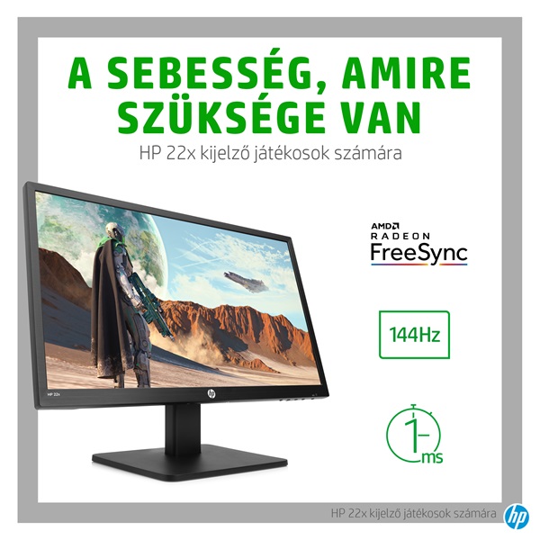 HP 21,5" 6ML40AA 22x full HD LED VGA HDMI monitor (Újracsomagolt)
