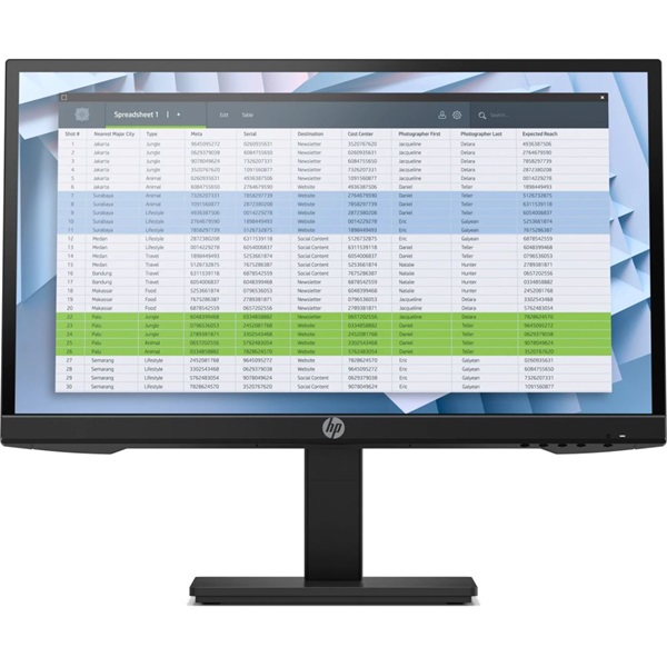 HP 21,5" P22h G4 FHD IPS VGA/HDMI/DP fekete monitor