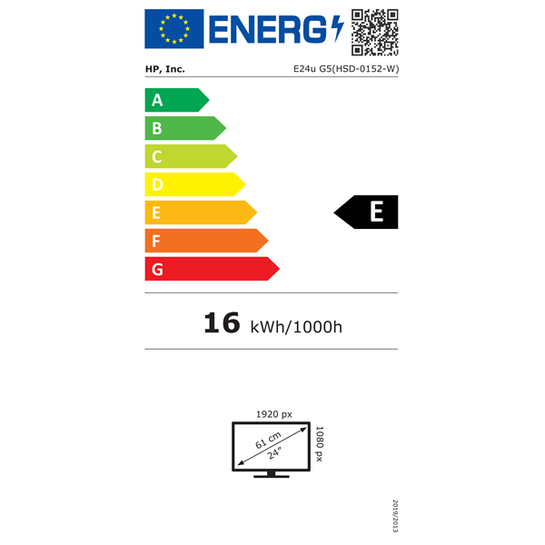 HP 23,8" E24u G5 FHD IPS USB-C/HDMI/DP/WEBCAM/USB fekete monitor (Használt A)