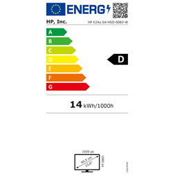 HP 23,8" EliteDisplay E24u G4 FHD IPS HDMI/DP LED monitor