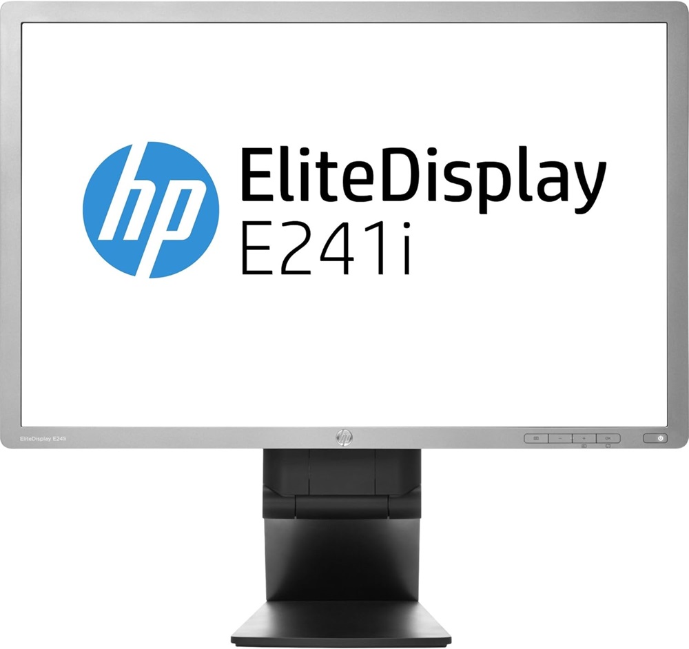 HP 24" EliteDisplay E241i WUXGA IPS VGA/DVI/DP/USB ezüst monitor (Használt A)