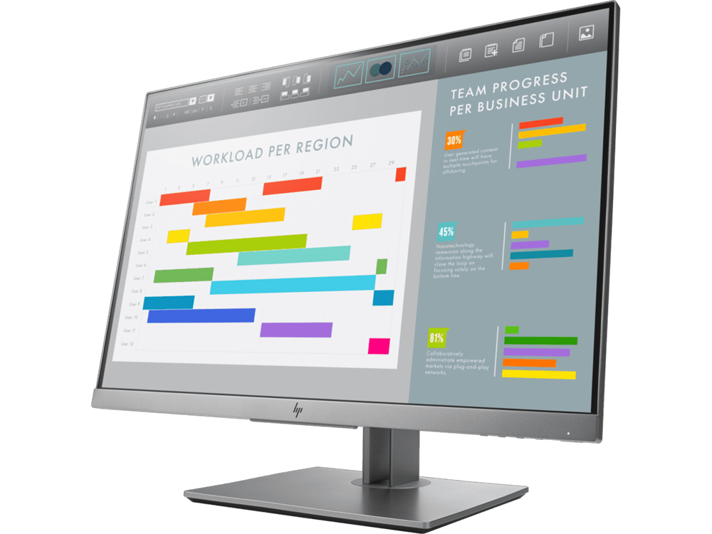 HP 24" EliteDisplay E243i WUXGA IPS VGA/HDMI/DP/USB ezüst monitor (Használt A)