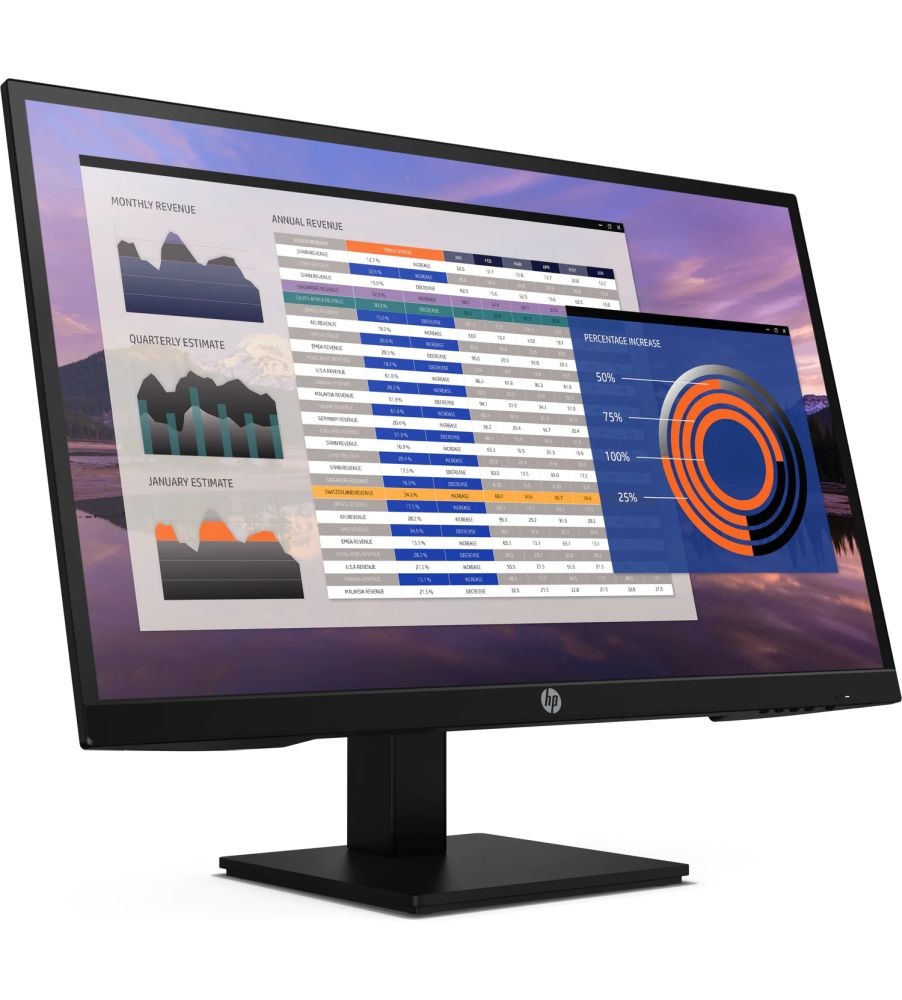 HP 27" P27h G4 FHD IPS VGA/HDMI/DP fekete monitor