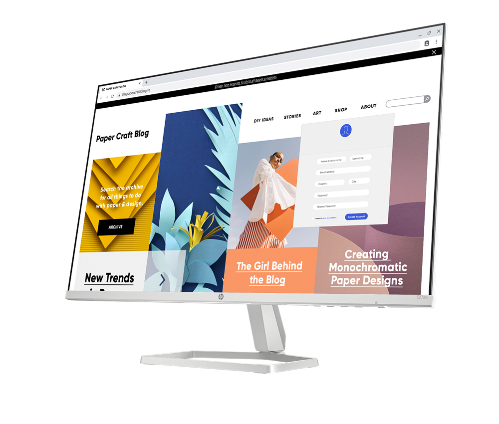 HP 27" Series 5 527sw FHD IPS VGA/HDMI fehér monitor