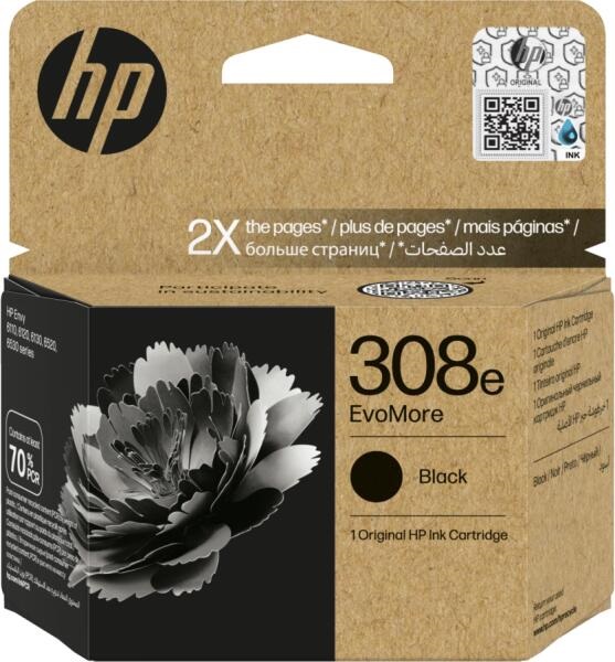HP 308e EvoMore fekete tintapatron