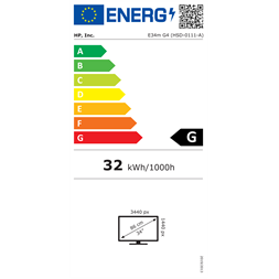 HP 34" E34m G4 UWQHD DP/HDMI/USB ívelt konferencia monitor