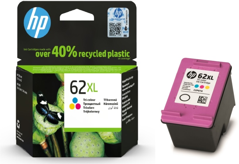HP C2P07AE (62XL) háromszínű nagykapacítású tintapatron