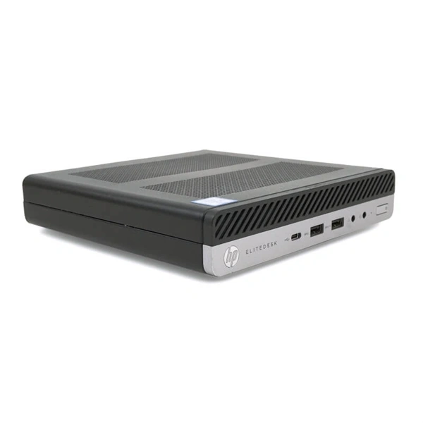 HP EliteDesk 800 G3 Micro/i5-7th/8GB/256GB/Win Pro COA/fekete asztali számítógép (Használt A+)