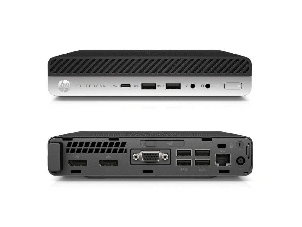 HP EliteDesk 800 G4 Micro/i5-8600T/16GB/250GB SSD/WiFi/Win Pro COA/fekete asztali számítógép (Használt A+,felújított)