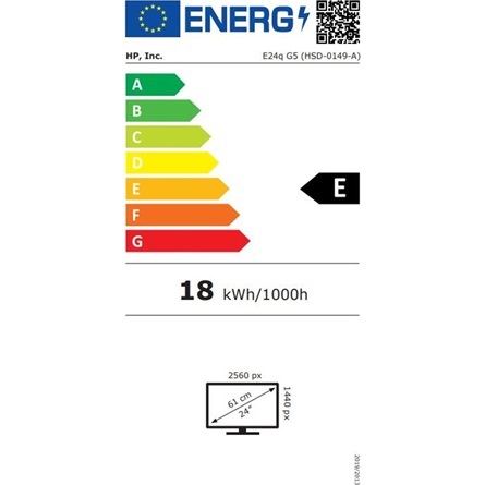 HP 23,8" EliteDisplay E24q G5 QHD IPS DP/HDMI/USB fekete-ezüst LED monitor