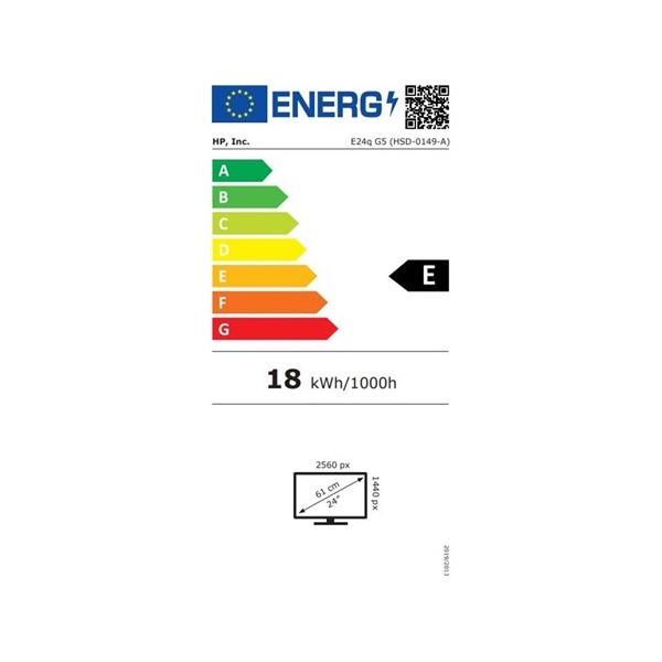 HP 23,8" EliteDisplay E24q G5 QHD IPS DP/HDMI/USB fekete-ezüst LED monitor