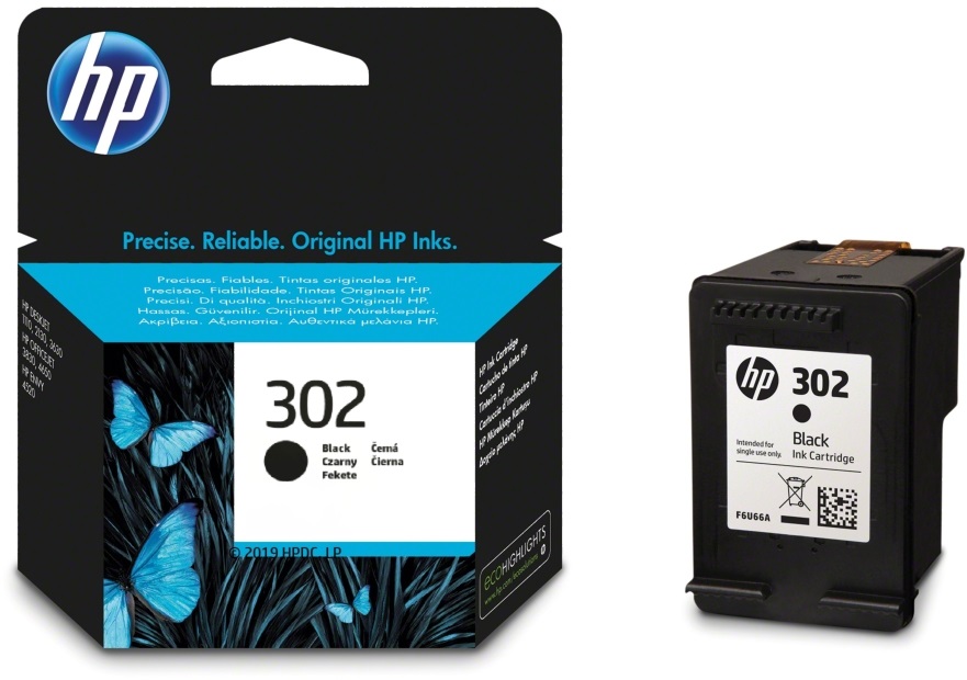 HP F6U66AE (302) fekete tintapatron