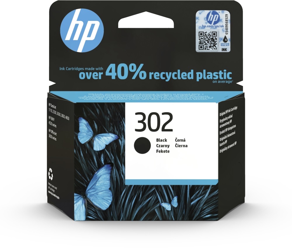 HP F6U66AE (302) fekete tintapatron