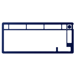 HP HYPERX Alloy Rise 75 tengerészkék felső lemez