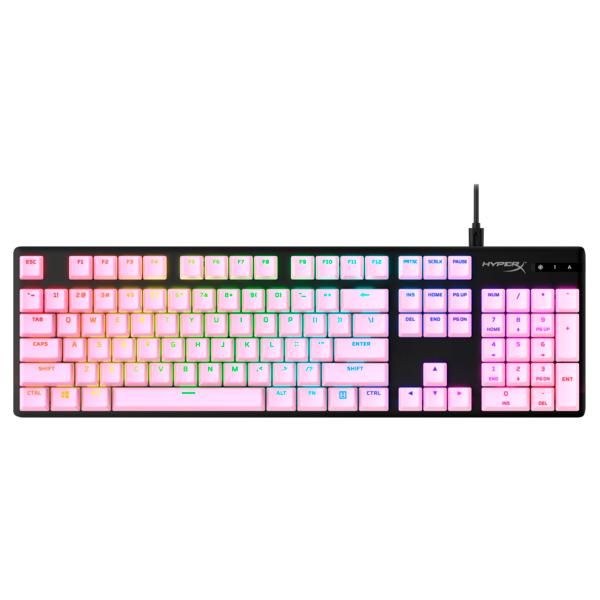 HP HYPERX PBT amerikai lokalizáció rózsaszín teljes billentyűkészlet