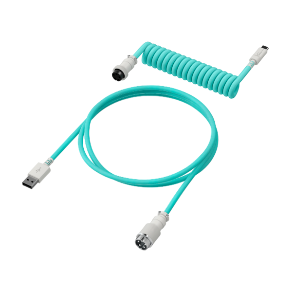 HP HYPERX zöld/fehér USB-C spirálkábel