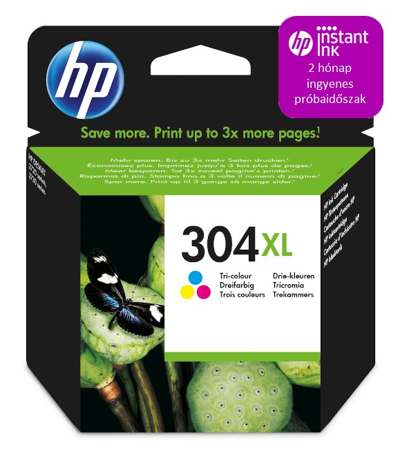 HP N9K07AE (304XL) háromszínű  XL tintapatron
