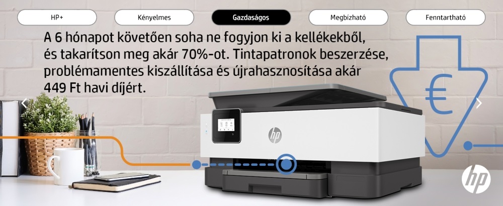 HP OfficeJet 8012E All-in-One multifunkciós tintasugaras Instant Ink ready nyomtató