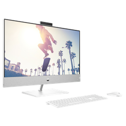 HP Pavilion 27-ca2003nn 27"QHD/Core i5-13400T/16GB/1TB SSD/FreeDOS/fehér All-in-One asztali számítógép
