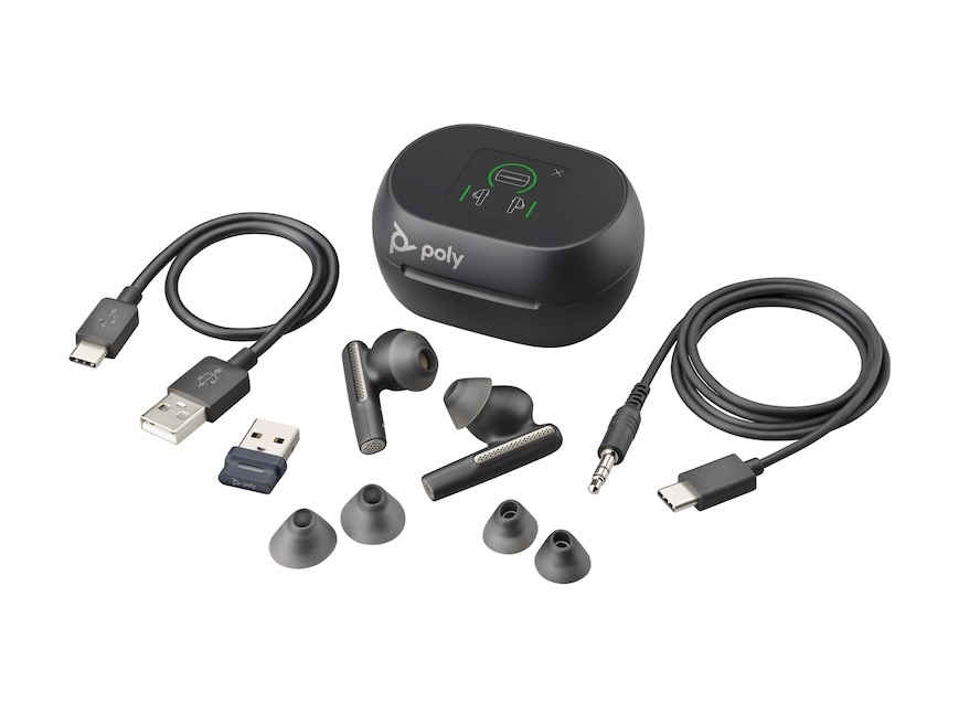 HP Poly Voyager Free 60+ UC True Wireless Bluteooth fekete fülhallgató