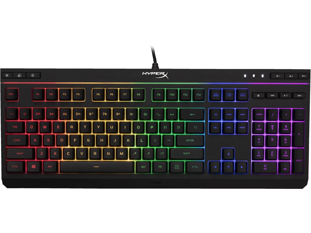 HP RENEW HyperX Alloy Core RGB US fekete gamer billentyűzet