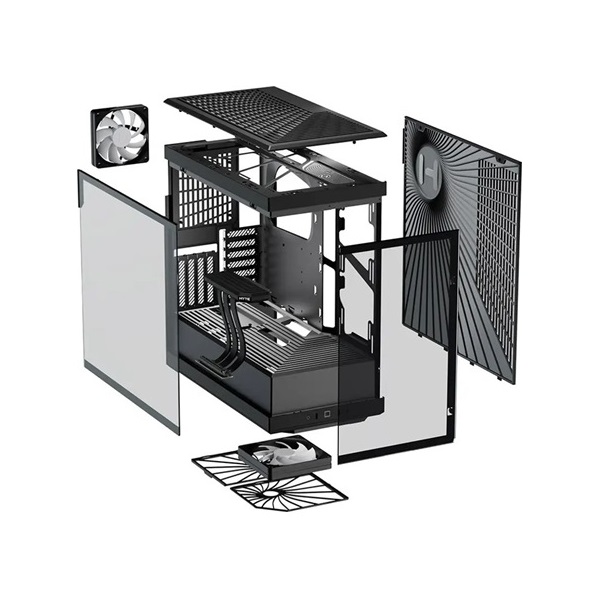 HYTE Y40 táp nélküli ablakos Mid Tower számítógépház fekete