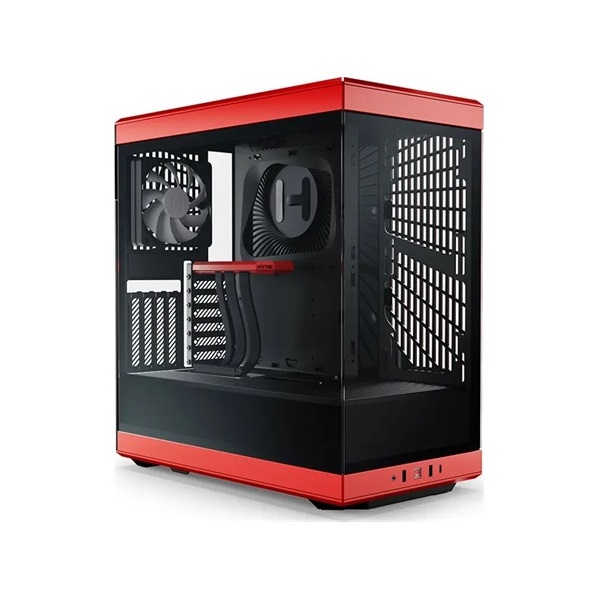 HYTE Y40 táp nélküli ablakos Mid Tower számítógépház piros-fekete