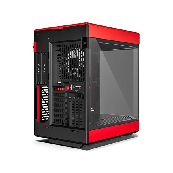 HYTE Y60 táp nélküli ablakos Mid Tower számítógépház piros-fekete