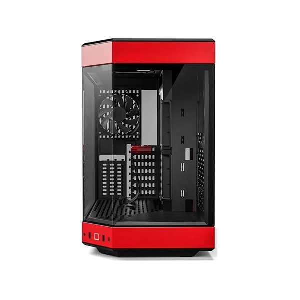 HYTE Y60 táp nélküli ablakos Mid Tower számítógépház piros-fekete