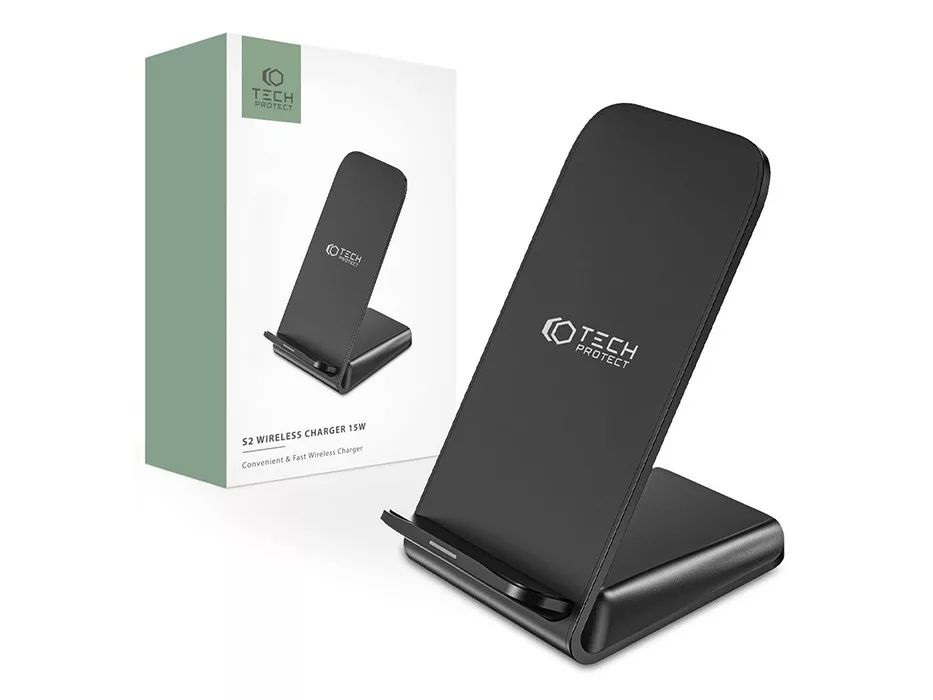 Haffner FN0477 S2 univerzális 15W Qi fekete vezeték nélküli töltőállomás