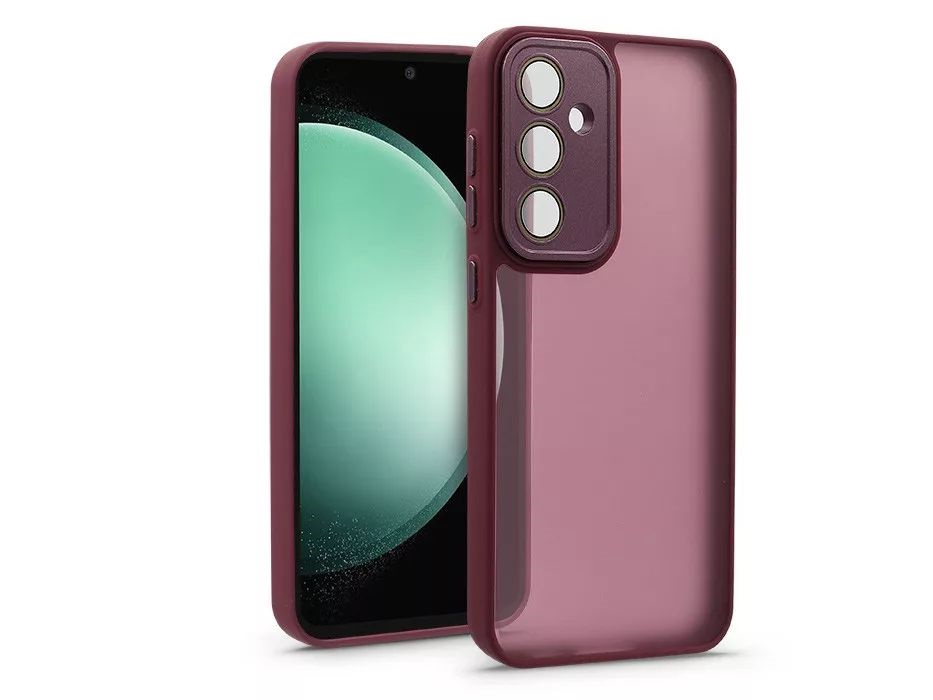 Haffner HF238352 Samsung Galaxy S23 FE Variete bíbor hátlap kameravédő peremmel, lencsevédő üveggel