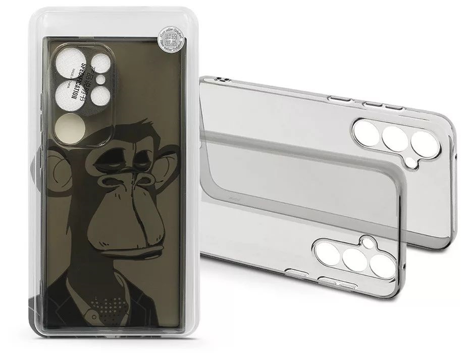 Haffner HF239045 Samsung SM-S928 Galaxy S24 Ultra Gray Monkey átlátszó szilikon hátlap