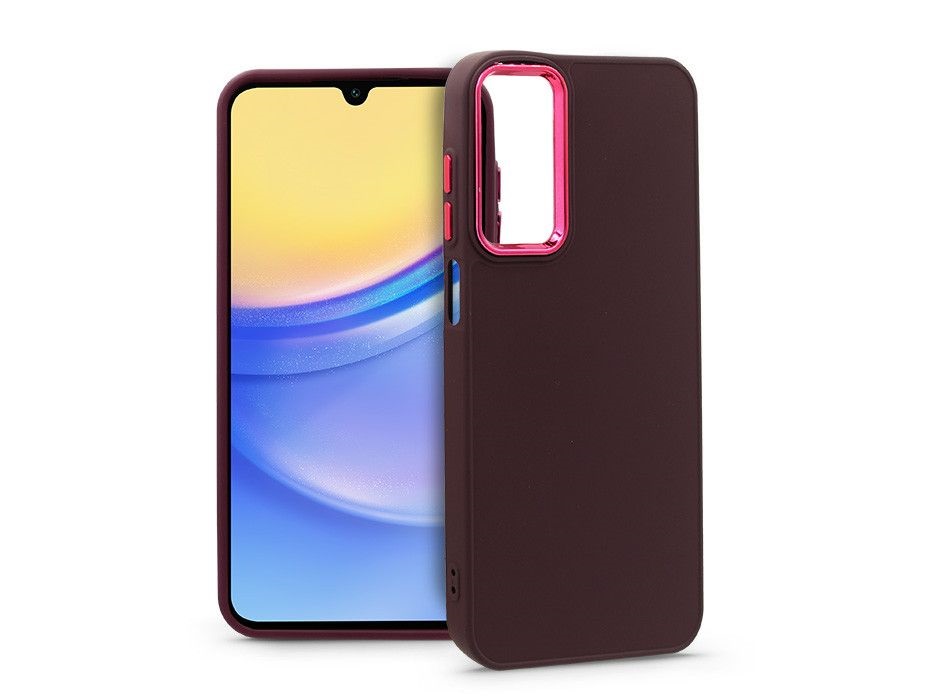 Haffner HF240249 Samsung Galaxy A15 4G/A15 5G Frame bíbor szilikon hátlap