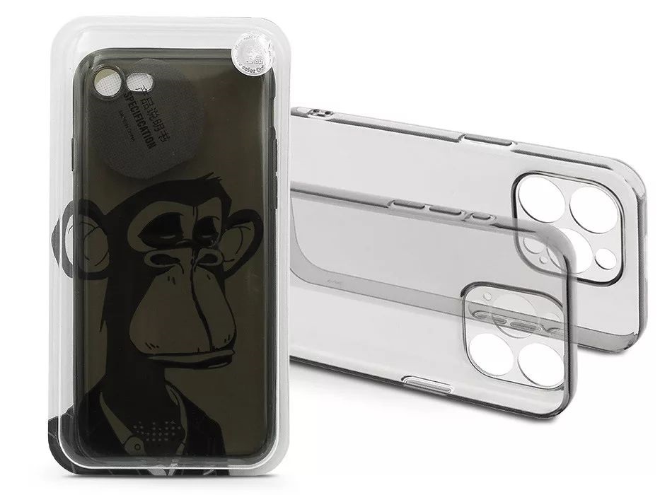 Haffner HF241338 Apple iPhone 7/iPhone 8/SE 2020/SE 2022 Gray Monkey átlátszó szilikon hátlap