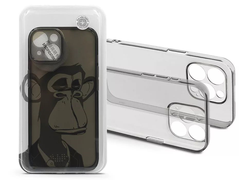 Haffner HF241406 Apple iPhone 13 Gray Monkey átlátszó szilikon hátlap