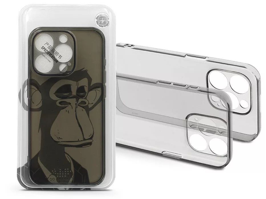Haffner HF241758 Apple iPhone 14 Pro Gray Monkey átlátszó szilikon hátlap
