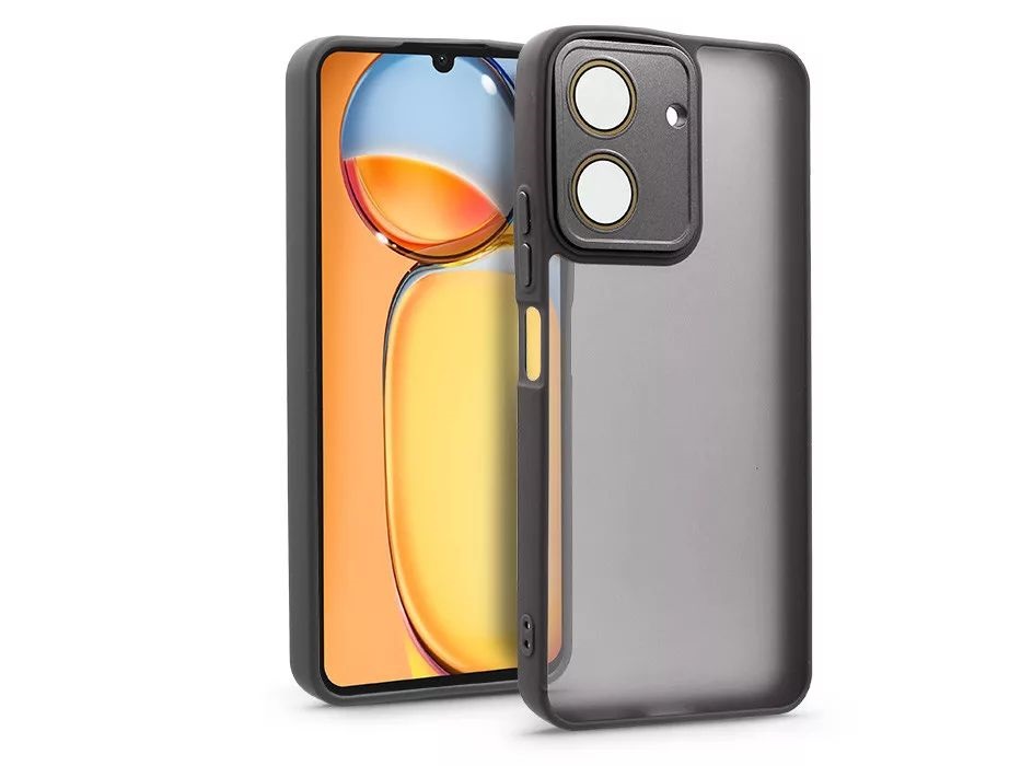Haffner HF256752 Xiaomi Redmi 13C Variete fekete hátlap kameravédő peremmel, lencsevédő üveggel