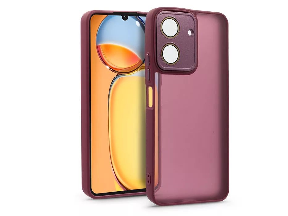 Haffner HF256776 Xiaomi Redmi 13C Variete bíbor hátlap kameravédő peremmel, lencsevédő üveggel