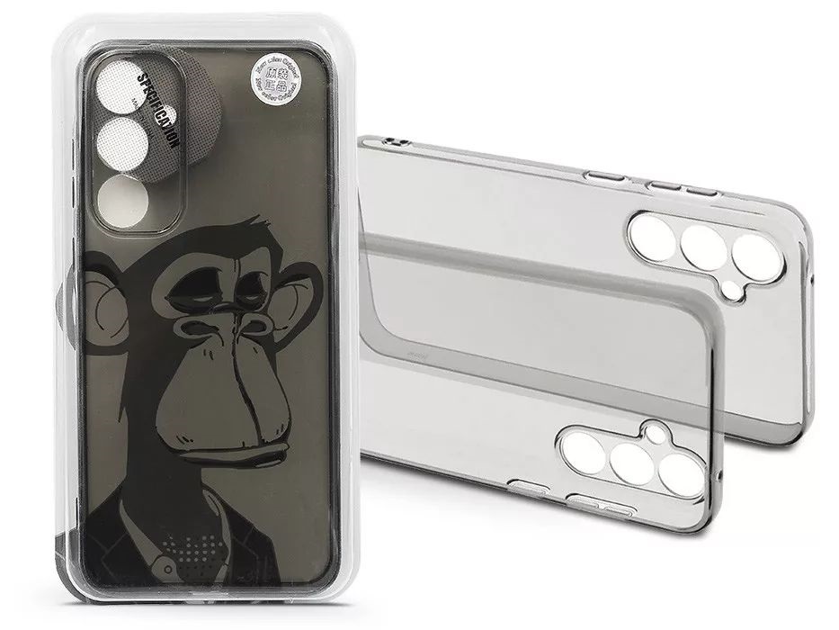 Haffner HF272523 Samsung Galaxy A25 Gray Monkey átlátszó szilikon hátlap
