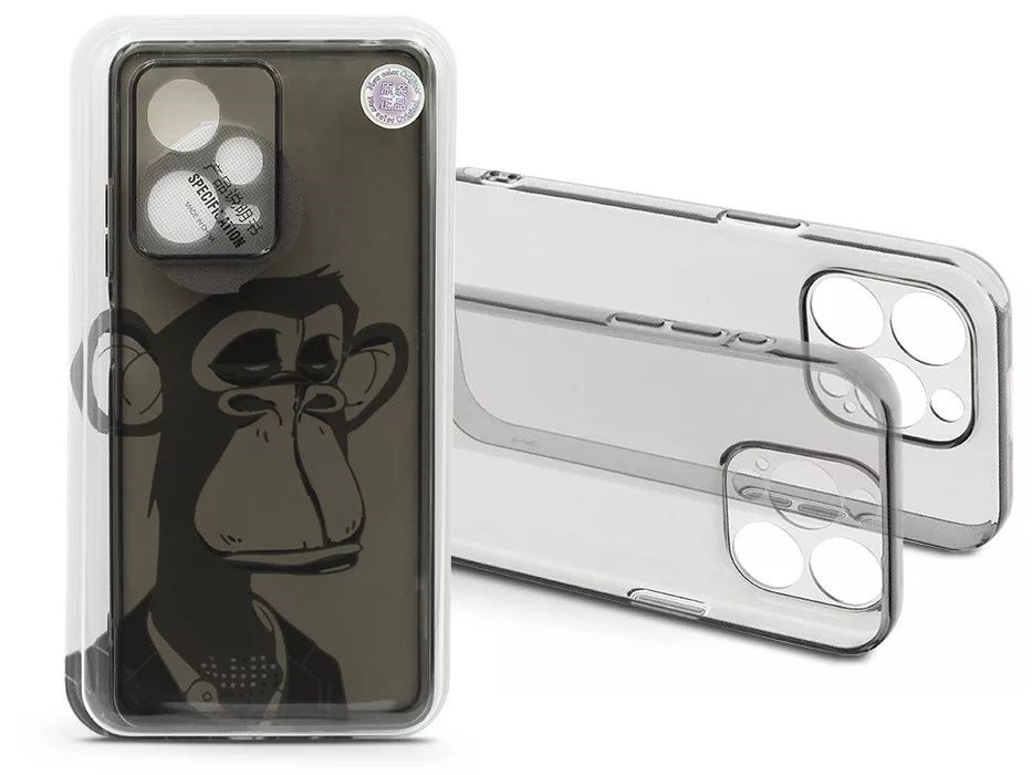Haffner HF272608 Xiaomi Redmi Note 12 5G/Poco X5 5G Gray Monkey átlátszó szilikon hátlap
