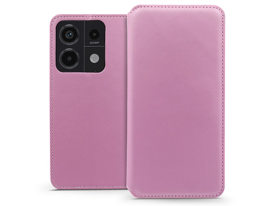 Haffner HF277740 Xiaomi Redmi Note 13 Pro 5G/Poco X6 5G Dual Pocket Flip rózsaszín bőrtok