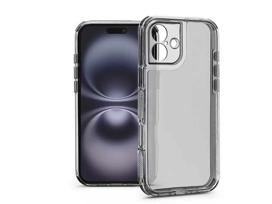 Haffner HF324338 Apple iPhone 16 Plus Matrix Clear kameravédős átlátszó szilikon tok