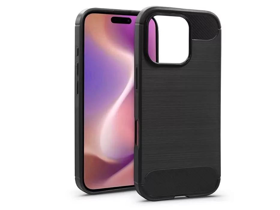 Haffner HF782464 Carbon Apple iPhone 16 Pro Max fekete szilikon hátlap