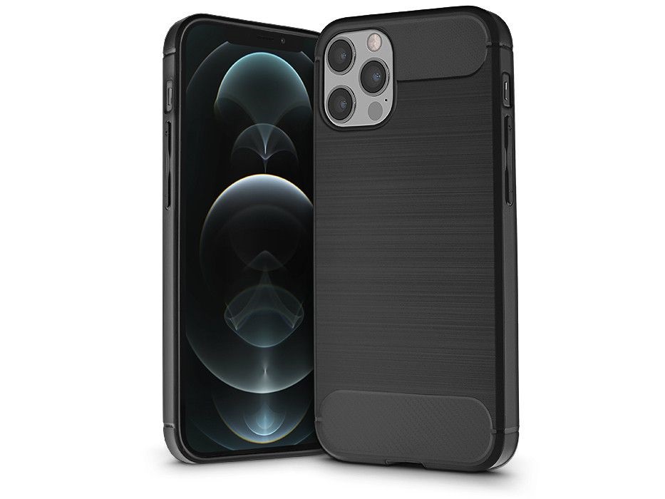 Haffner PT-5837 iPhone 12 Pro Max fekete szilikon hátlap